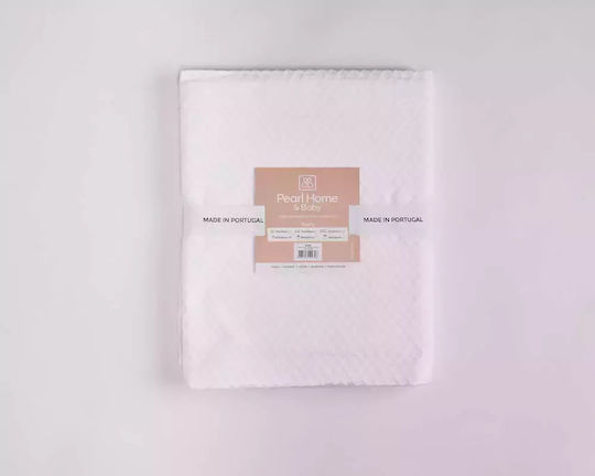Pearl Home & Baby Soofa Ριχτάρι Τριθέσιου Καναπέ Ζακάρ 170x300εκ. White Pearl