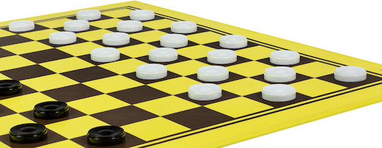 Chess Checkers Set Plastic Pieces Dcp03g + 27 Mm Plastic Checkers + Foldable Double-sided Cardboard Chessboard 64 100 Squares