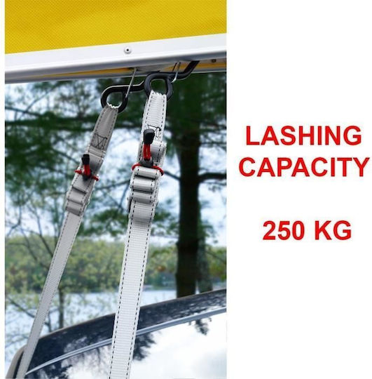 Set 4 Tension Straps Master Lock 3062eurdat Double S-hooks Ratchet Closure 4 X 1.80 M