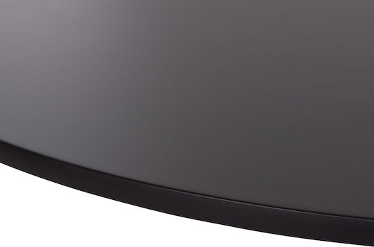 Brolin Round Table Dining Room Wooden Black Velvet-Black Metal 50x50x73cm