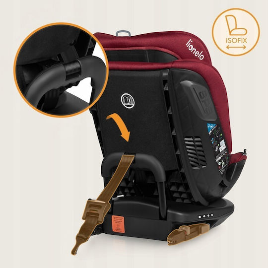 Lionelo Bastian RWF Baby Car Seat i-Size with Isofix Red Burgudy 0-36 kg