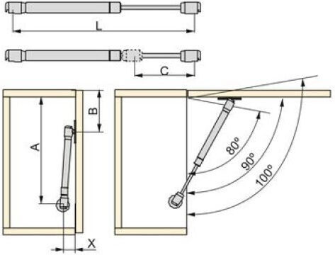 Shock Absorber Suspension Upper Door Emuca 8kg 223-1005625#08 8kg