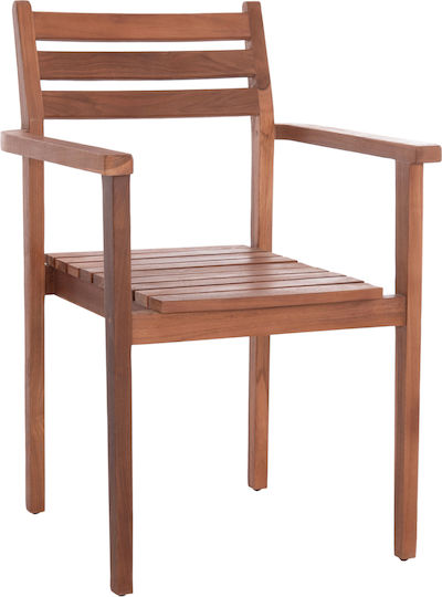 Scaun De Exterior Din Lemn Kempo Natural 58x58x88cm