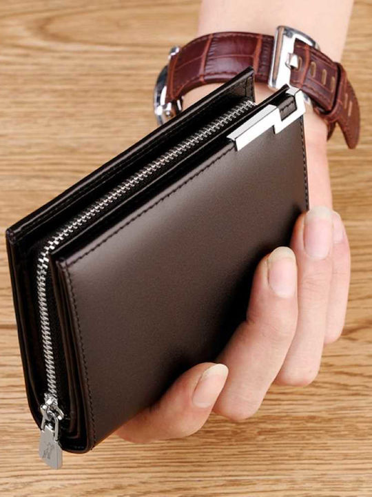 Leather Men's Wallet with RFID Brown