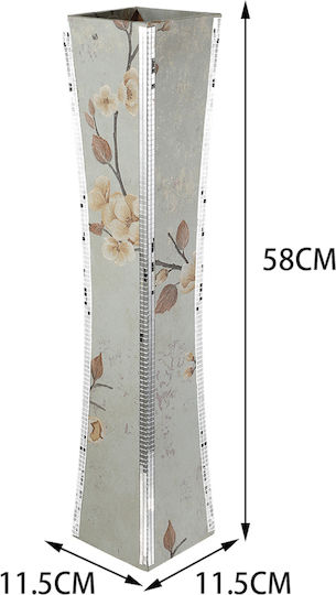 Cosmofan Decorative Vases Wood Leaves 11.5*11.5*58cm