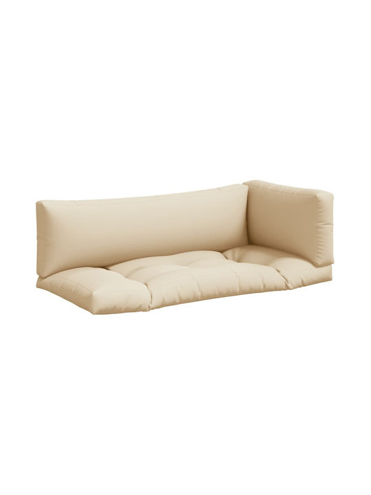 vidaxl Pallet Cushions 3 Pieces Black Fabric