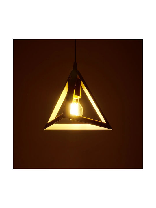 GloboStar Triangle Pendant Light White Bell with Socket E27 24x24x56cm