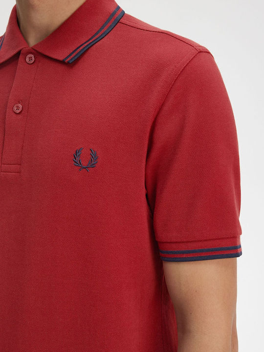 Polo Herrenbluse Kurzarm Rote