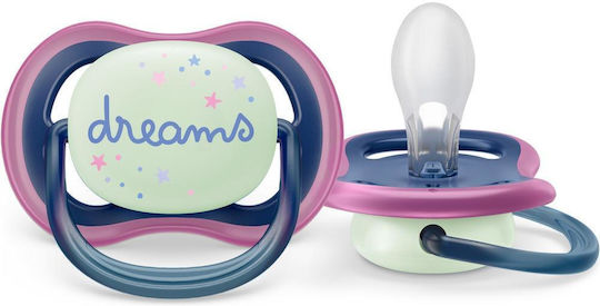 Philips Ultra Air Pacifiers Silicone Night Dreams/Star - Pink/Purple for 6-18 months 2pcs