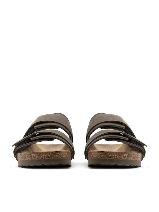 Birkenstock Uji Кожени Дамски Сандали Кафяви Birkenstock Uji Кожени Дамски Сандали Кафяви