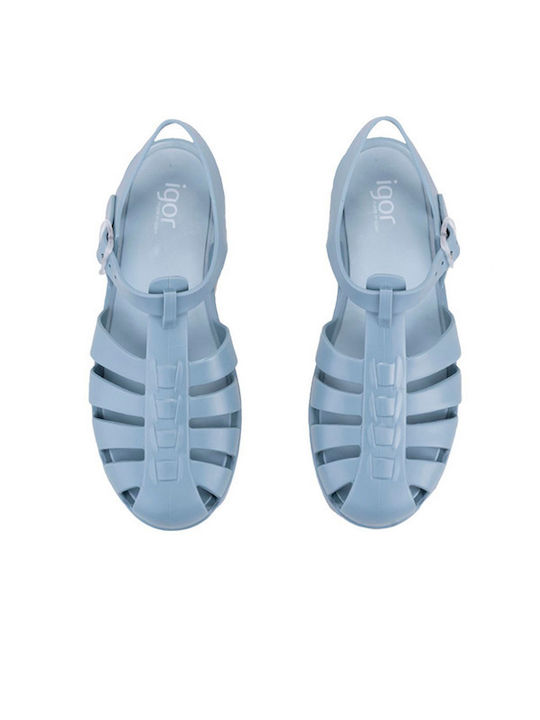 Women's Flat Sandals in Blue Color