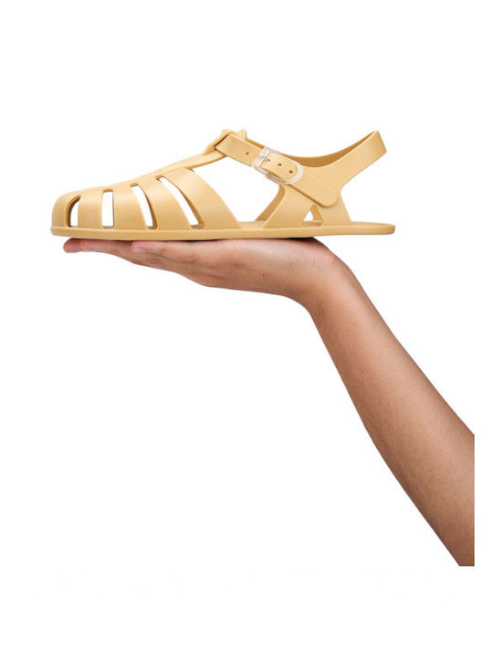 Women's Flat Sandals in Green Color