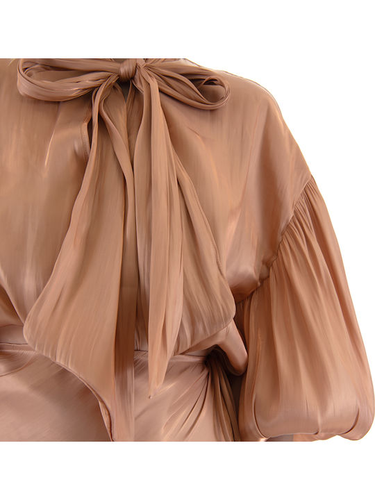 Women's Blouse Long Sleeve Bronze
