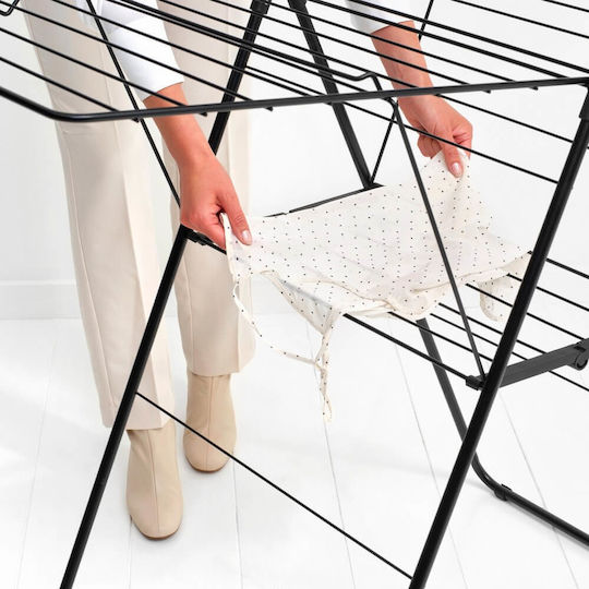 Brabantia Folding Floor Clothes Drying Rack with Hanging Length 20m