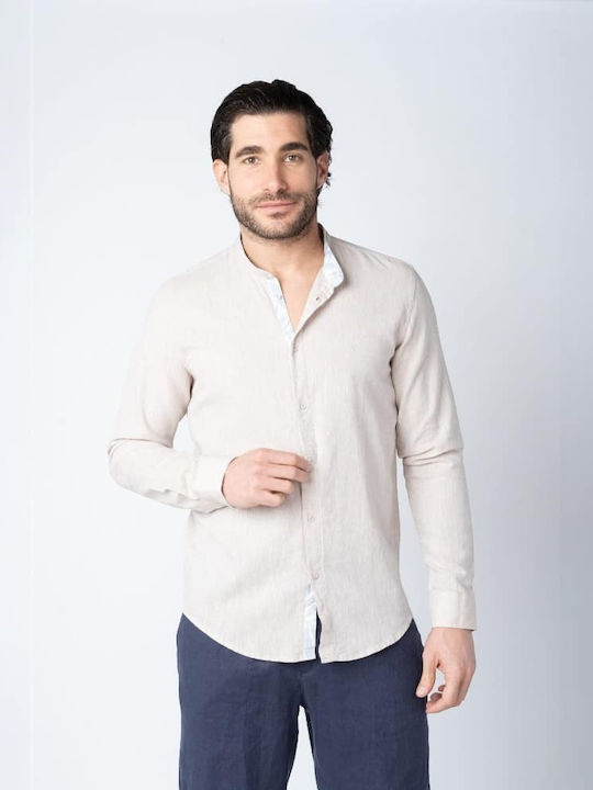 Cu mânecă lungă In Cămașă White, Beige