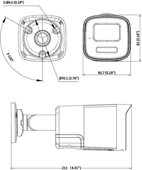 Hikvision DS-2CD1T67G2H-LIUF/SL IP Камера за наблюдение Full HD+ 6MP Водоустойчива с Микрофон и Обектив 2.8мм