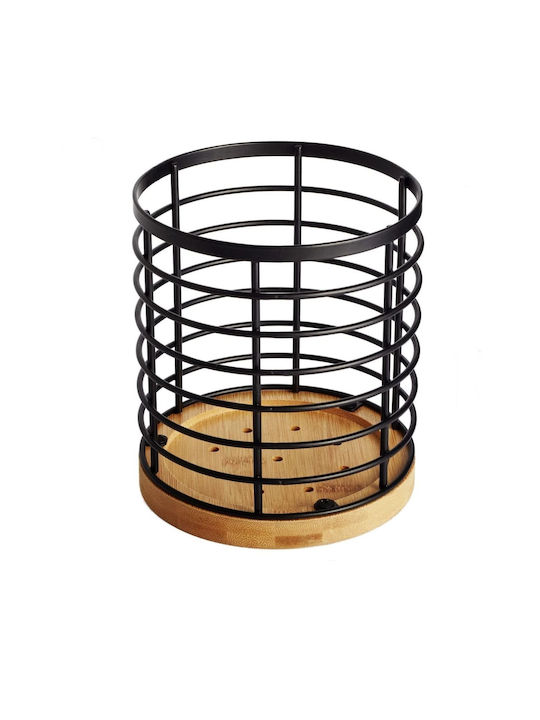 Suport De Scurgere Pentru Tacâmuri Metalic Negru 13x15cm