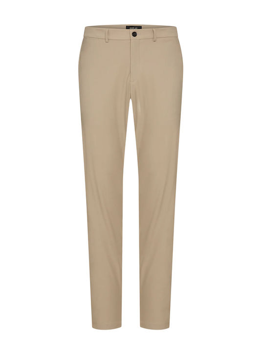 Pantaloni Chino Elastic cu Croială Normală Beige