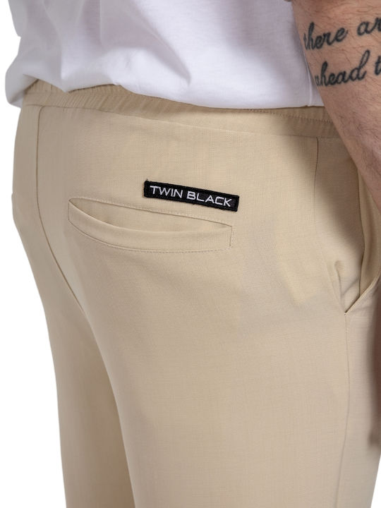 Hose in Lockere Passform Beige