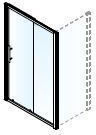 Ușă Duș 140cm 137-141x185cm Sticlă 6 mm Sticlă Curată 1 Fixă & 1 Glisantă Axis Slider 1+1 Slx140c-100