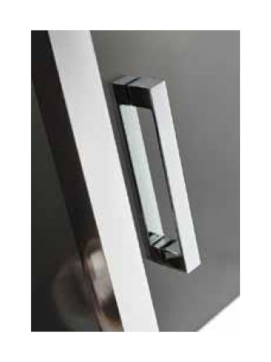 Shower Door 140cm 137-141x185cm 6mm Glass Clean Glass 1 Fixed & 1 Sliding Panel Axis Slider 1+1 Slx140c-100
