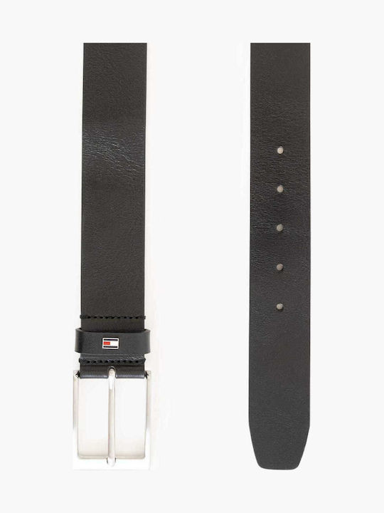 Tommy Hilfiger Layton Ανδρική Ζώνη Δερμάτινη Μαύρη