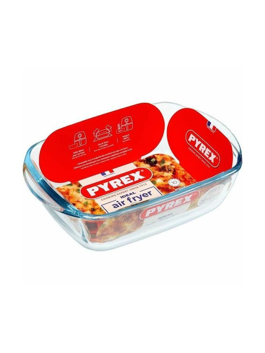 Pyrex Rectangular Vas de Gătit Rezistent la Căldură Sticlă 1100ml 1buc
