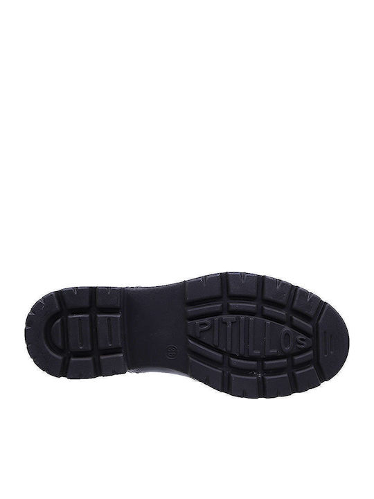 Δερμάτινα Γυναικεία Oxfords σε Μαύρο Χρώμα