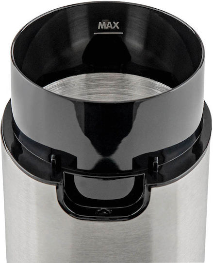 Muhler Elektrischer Kaffeemühle 150W mit einer Kapazität von 60gr Silber