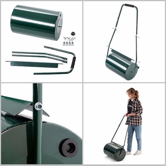 Kadax Garden Lawn Roller 50 Cm 40 L Metal Green