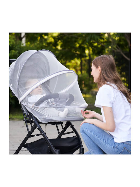 Loomy Mosquito Net for Stroller Tulle LM-20200 with Elastic White