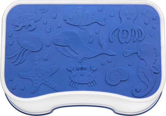 Fiziotab Ocean Booster Seat Non-slip Surface Handles Stool Type Use At Sink Bathroom Kitchen Blue