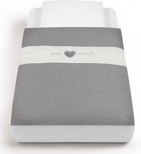 Cam Baby Crib Bedding Set 3pcs Gray