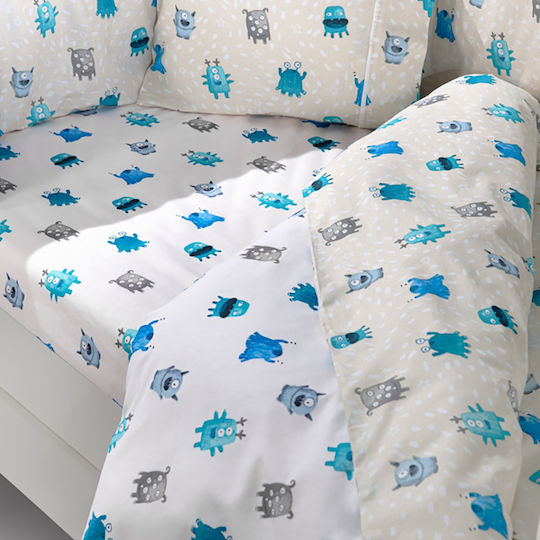 Saint Clair Baby Crib Bedding Set 3pcs Blue