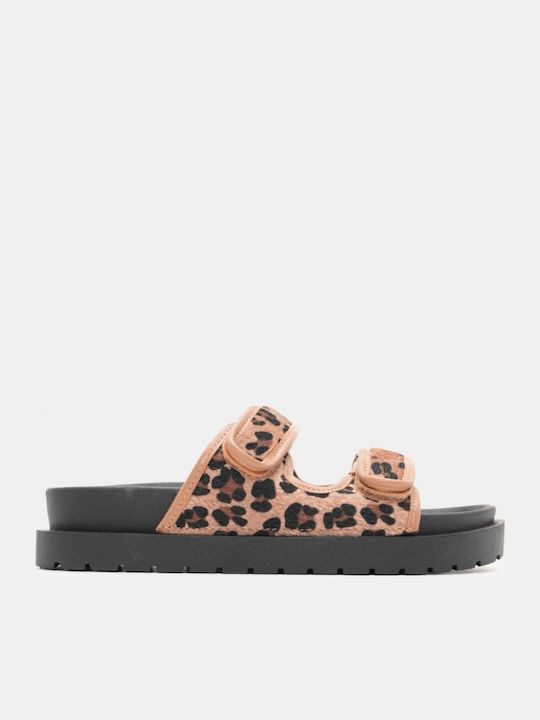 Women's Flat Sandals Flatforms Animal Print