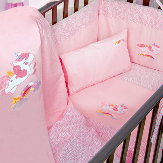 Dimcol Set Für Krippe Unicorn 41 Rosa 7Stück