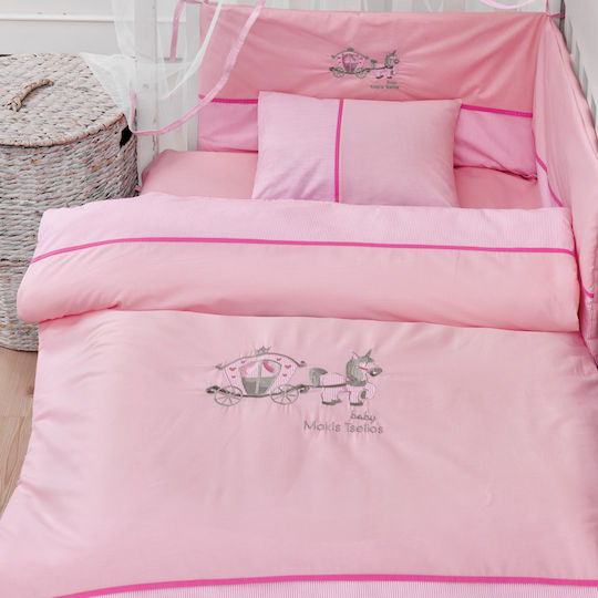 Makis Tselios Home Set Für Krippe Ride Rosa 6Stück