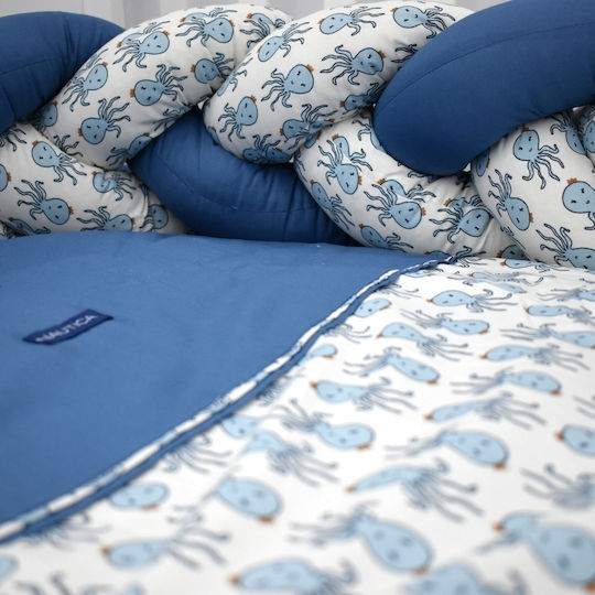 Nautica Baby Crib Bedding Set Octopus 3pcs Blue