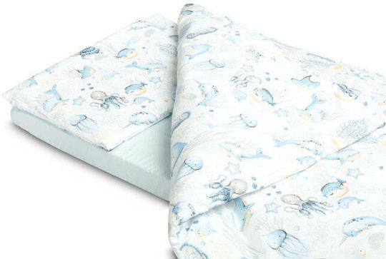 Sensillo Baby Bettwäsche-Set Für Krippe Weiß 3 Stück