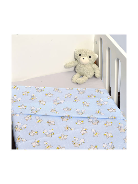 Baby Oliver Baby Sheets Set Cradle Cotton Multicolored 80x100cm 2pcs