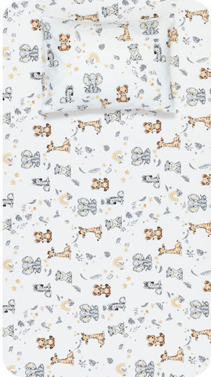 Borea Baby Sheets Set Crib Cotton Multicolored 120x160cm 3pcs