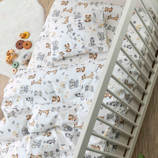 Borea Baby Sheets Set Crib Cotton Multicolored 120x160cm 3pcs