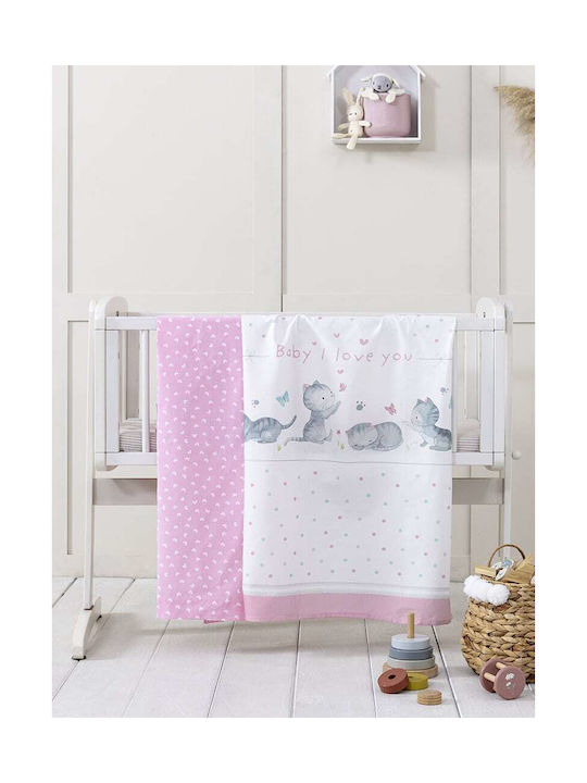 Nima Love Baby Sheets Set Cradle Cotton Pink 70x110cm 2pcs