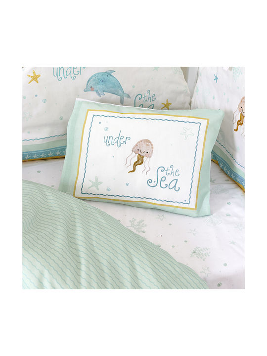 Nima Sea Love Baby Sheets Set Crib Cotton Fitted Turquoise 70x140cm 3pcs