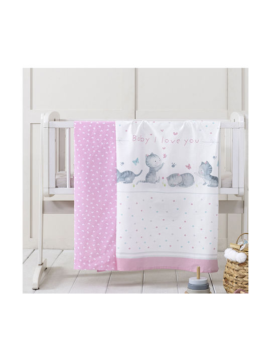 Nima Love Baby Sheets Set Cradle Cotton Pink 70x110cm 2pcs