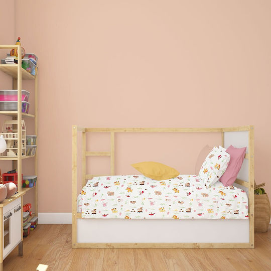 Dimcol Bebe Baby Sheets Set Crib Cotton Multicolored 120x160cm 3pcs