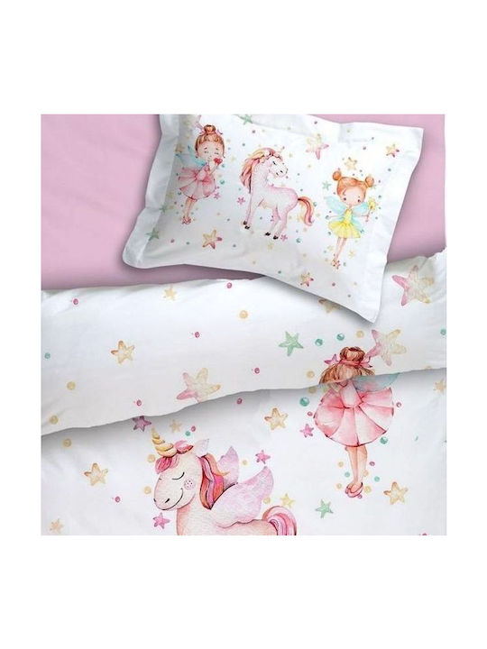 Anna Riska Iris Baby Sheets Set Crib Cotton Satin White 120x160cm 3pcs