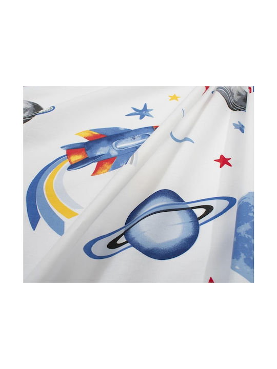 Dimcol Bebe Space Baby Sheets Set Crib Cotton Multicolored 120x160cm 3pcs