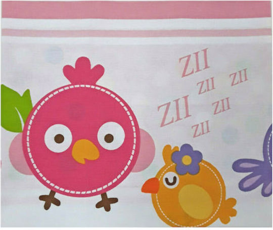 Beboulino Lovely Birds Ροζ 60x100εκ.