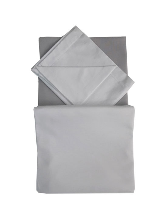 Beboulino Baby Sheets Set Grey / White